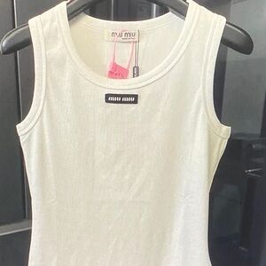 Miu Miu Cream Tank Top